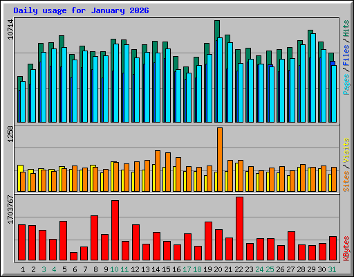 Daily usage for January 2026