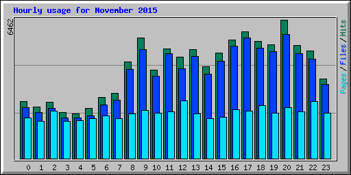 Hourly usage for November 2015