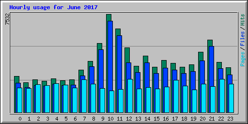 Hourly usage for June 2017