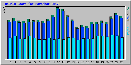 Hourly usage for November 2017