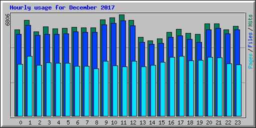 Hourly usage for December 2017