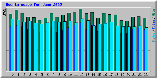 Hourly usage for June 2025