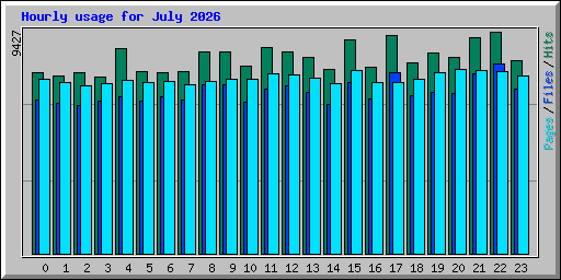 Hourly usage for July 2026